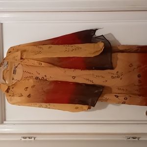 Womens gold,burgend and black prited